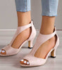 Sandales à Talons Simples en Suède pour Femmes - Emilia Lane
