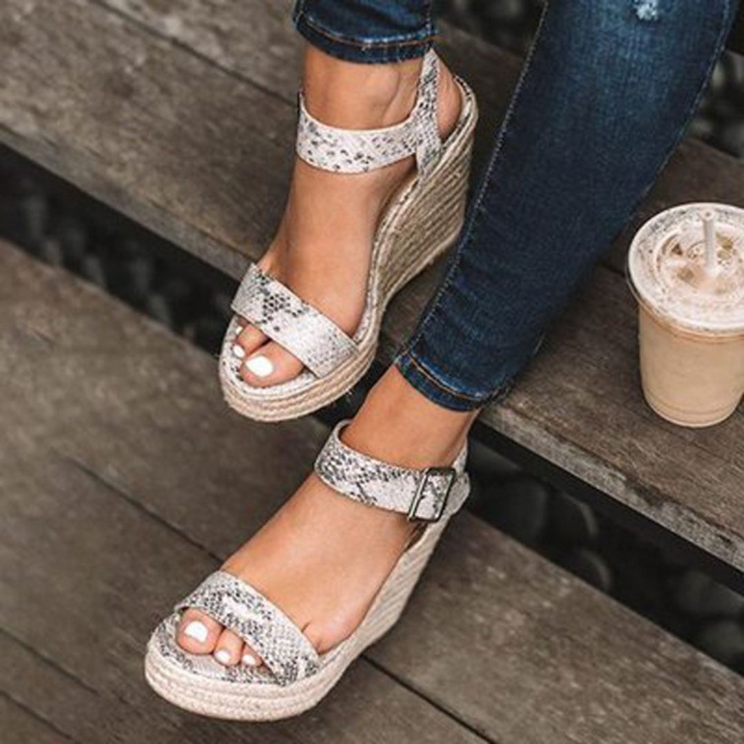 Sandales Compensées avec Bride Boucle pour Femmes - Emilia Lane