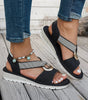 Sandales Ouvertes avec Boucle Métallique pour Femme | Idéale pour l'Été - Emilia Lane