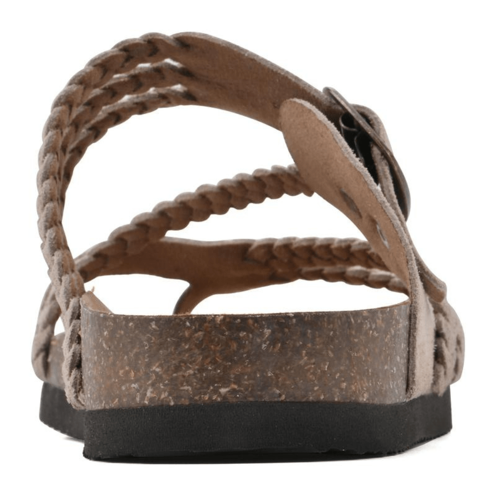 Sandales Plates Tressées à Boucle Ajustable pour Femme - Emilia Lane