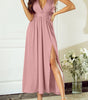 Robe en satin avec accent nœud et dos ouvert