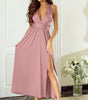 Robe en satin avec accent nœud et dos ouvert