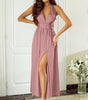 Robe en satin avec accent nœud et dos ouvert