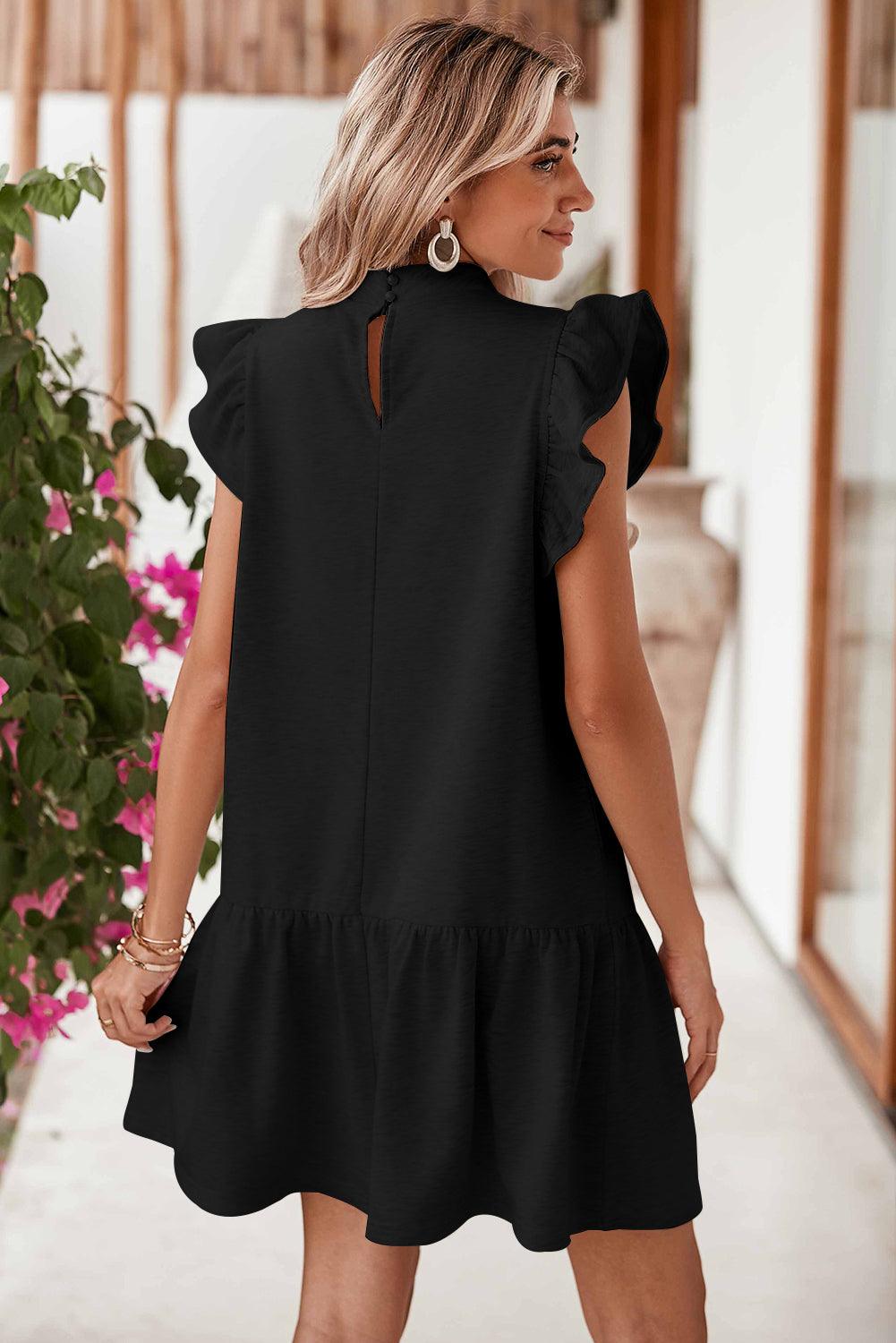 Robe Shift Élégante Col Rond pour Femmes