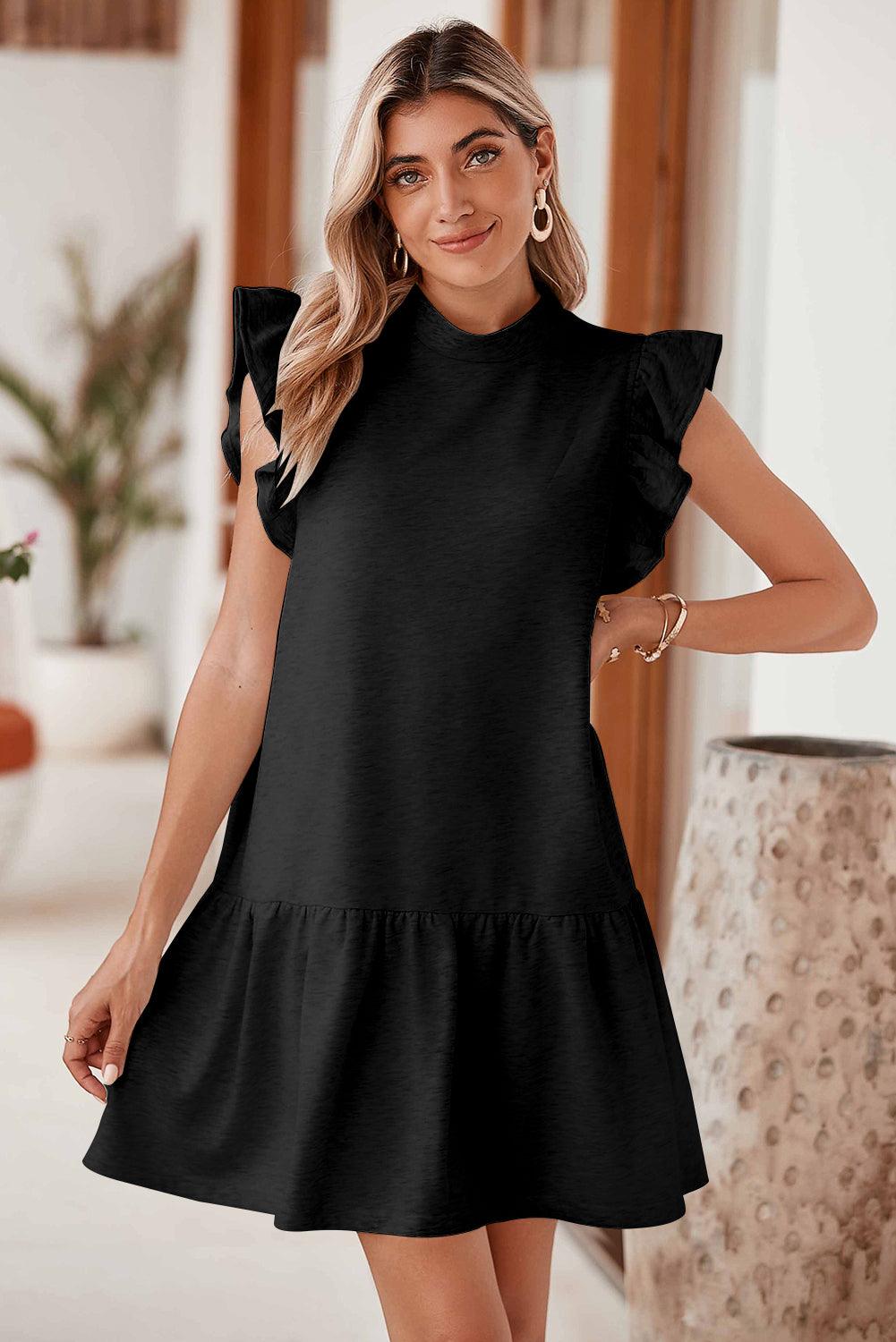 Robe Shift Élégante Col Rond pour Femmes