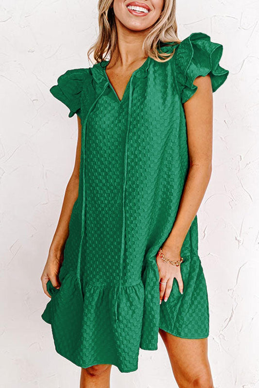 Robe Shift Élégante avec Manches Papillon pour Femmes