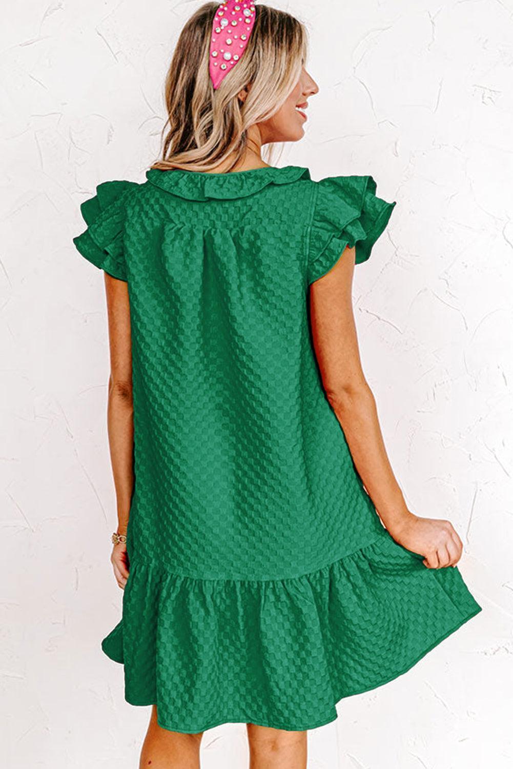 Robe Shift Élégante avec Manches Papillon pour Femmes