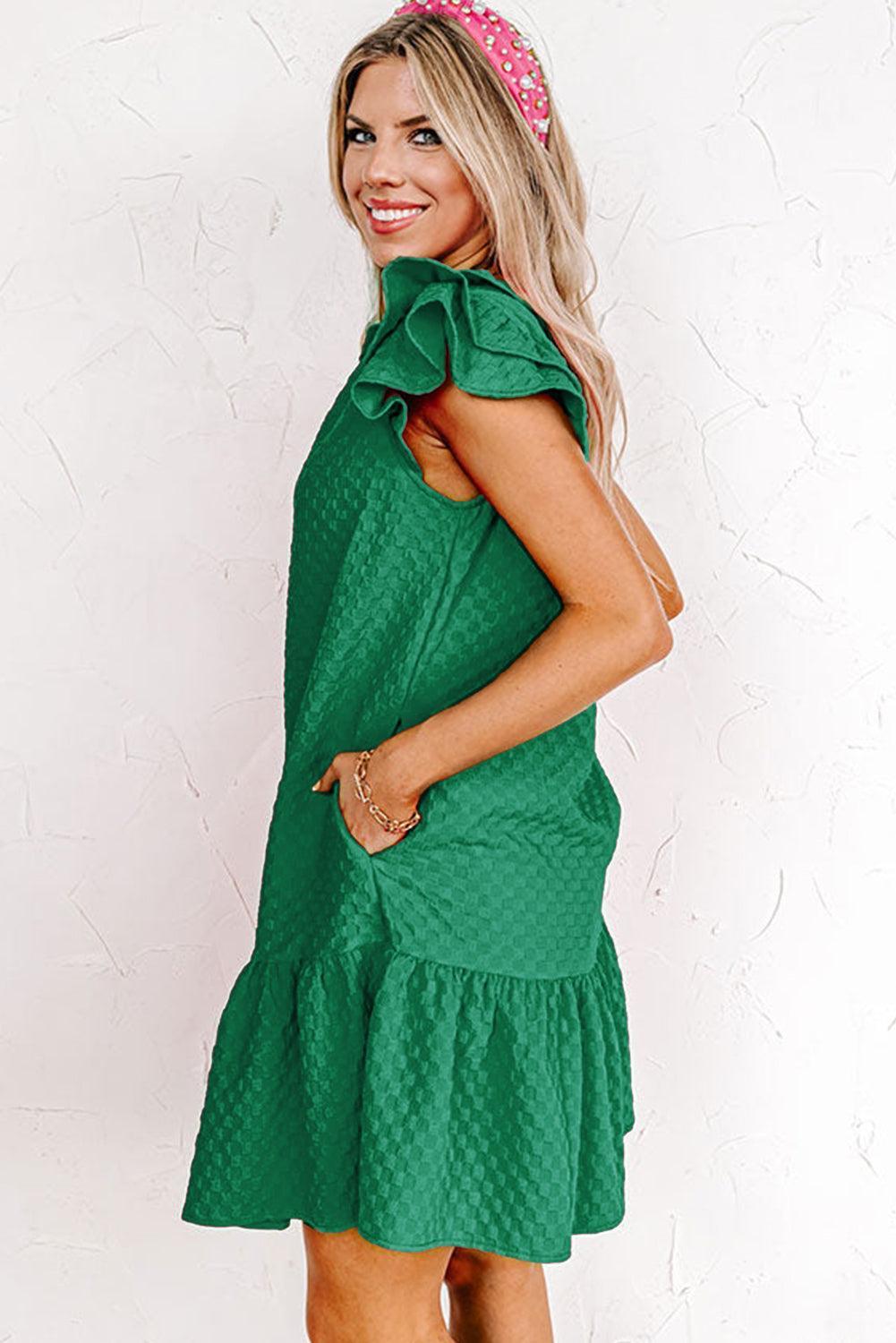 Robe Shift avec Manches Papillon pour Femmes