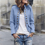 Blazer Chic à Col Montant pour Femmes