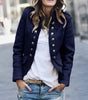 Blazer Chic à Col Montant pour Femmes