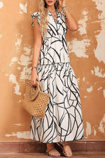 Robe Maxi Élégante avec Motif Exclusif pour Femmes