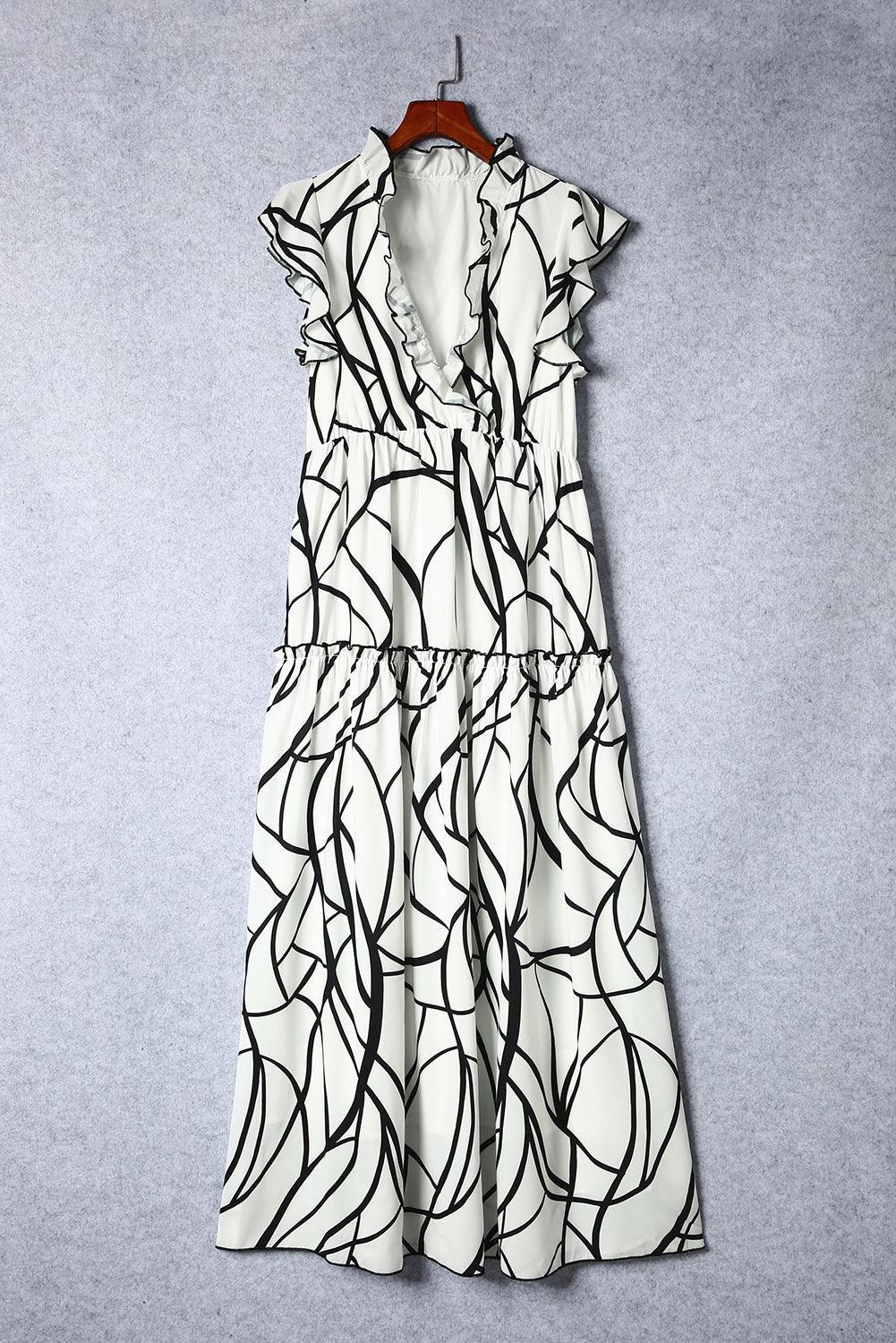 Robe Maxi Élégante avec Motif Exclusif pour Femmes