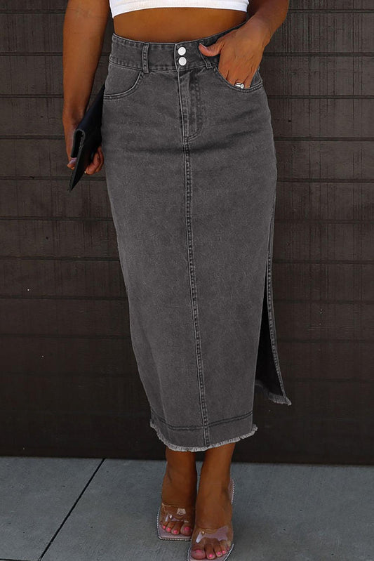Jupe Midi en Denim Élégante pour Femmes