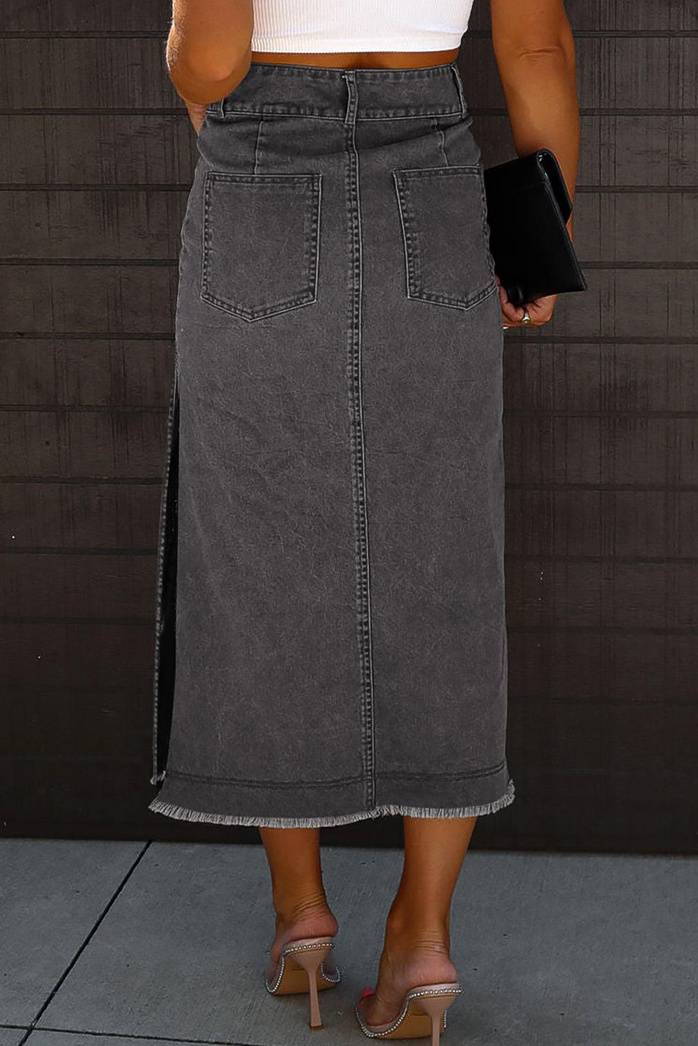 Jupe Midi en Denim Élégante pour Femmes
