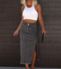 Jupe Midi en Denim Élégante pour Femmes