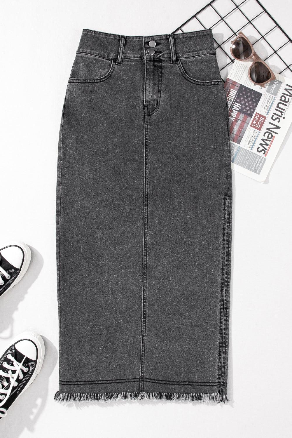 Jupe Midi en Denim Élégante pour Femmes