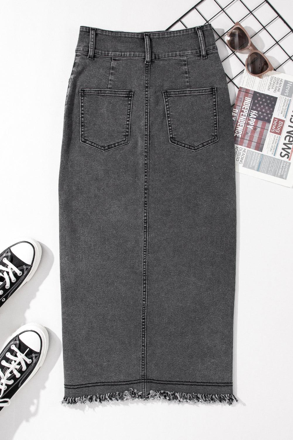Jupe Midi en Denim Élégante pour Femmes