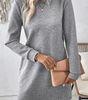 Robe Shift Élégante à Manches Longues pour Femmes