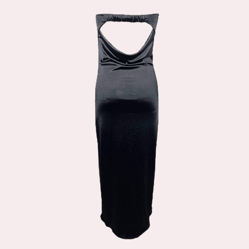Robe Sans Bretelles en Tissu Fluide pour Femmes