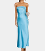 Robe Sans Bretelles en Tissu Fluide pour Femmes