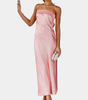 Robe Sans Bretelles en Tissu Fluide pour Femmes