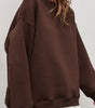 Sweatshirt Col Rond Oversize en Fleece pour Femme - Emilia Lane