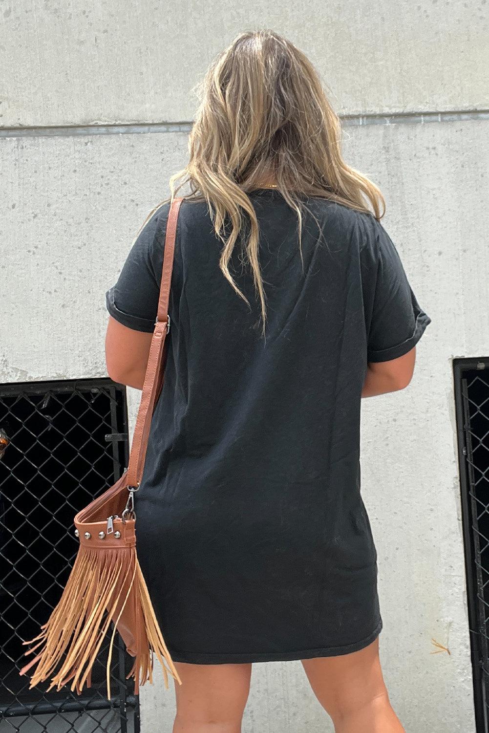Robe T-shirt Imprimé de Guitare pour Femmes