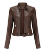 Veste en Cuir Noir Élégante pour Femmes
