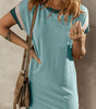 Robe T-shirt Colorblock Texturée pour Femmes