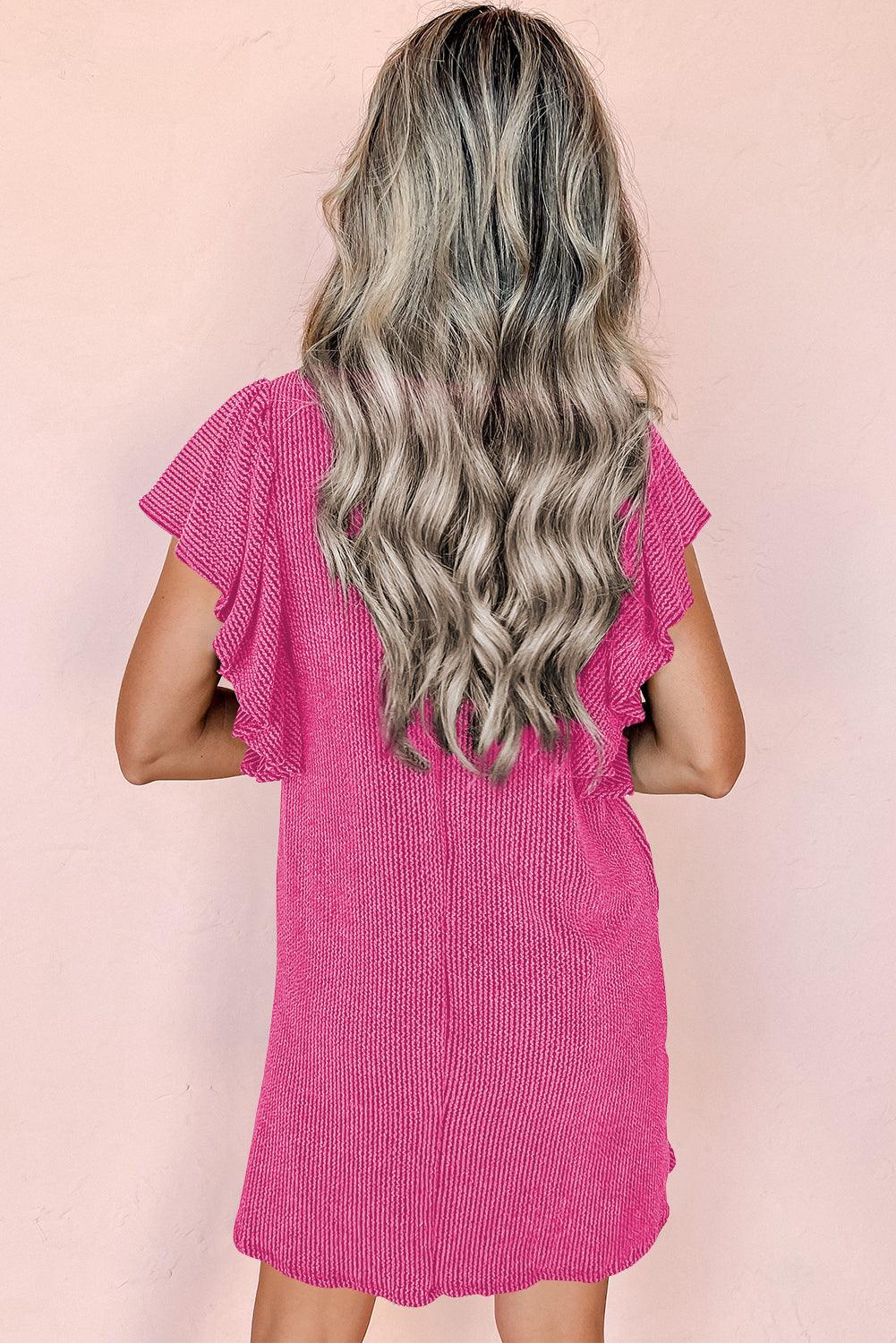 Robe à Volants Texturée pour Femmes