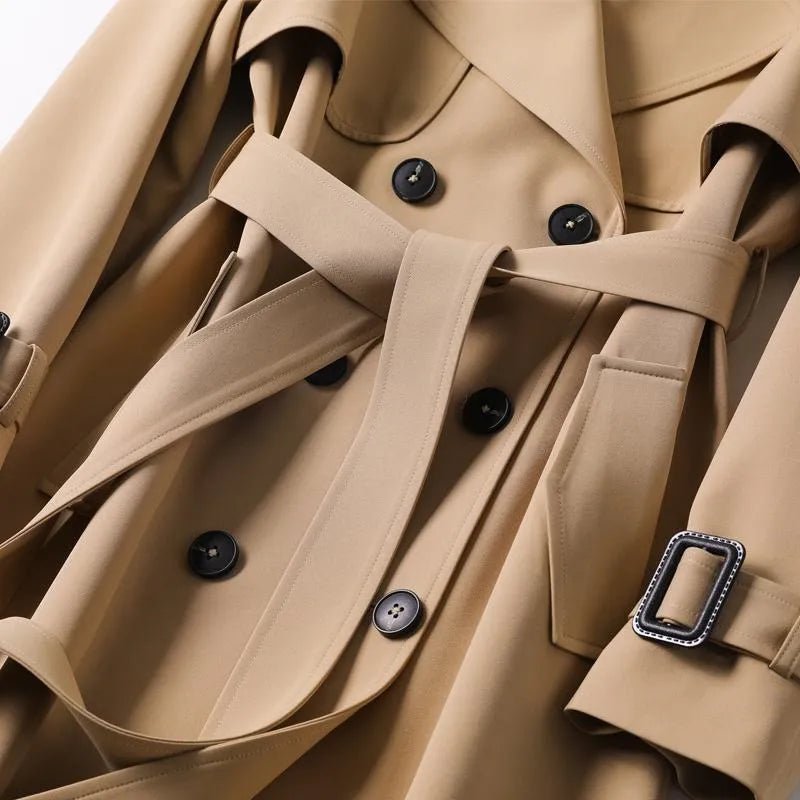 Trench Coat Long en Coton pour Femme - Emilia Lane
