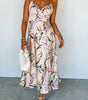 Robe Tropicale à Bretelles Fines