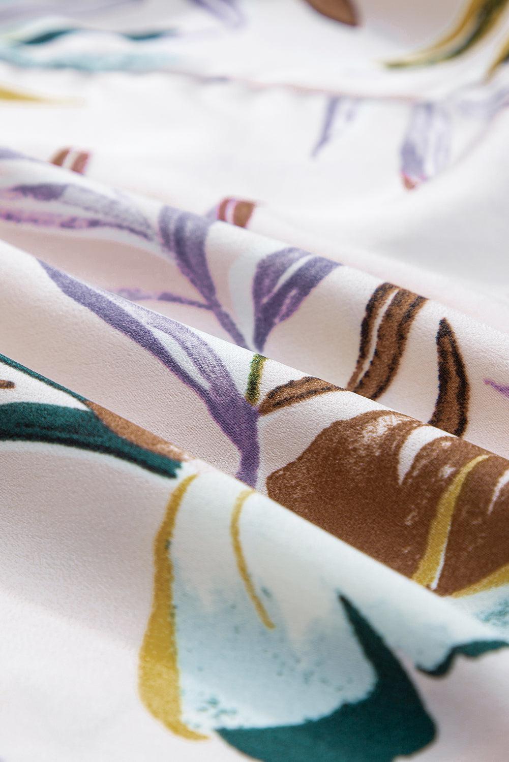 Robe Tropicale à Bretelles Fines
