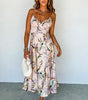 Robe Tropicale à Bretelles Fines