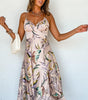Robe Tropicale à Bretelles Fines