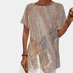 Tunique Motif Géométrique Brillant pour Femmes