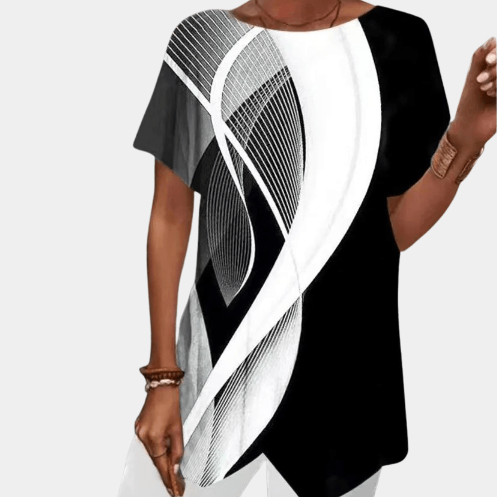 Tunique Motif Géométrique Brillant pour Femmes