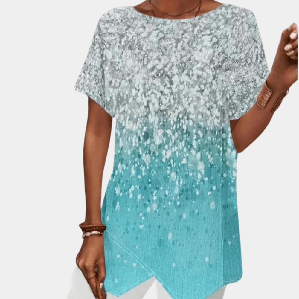 Tunique Motif Géométrique Brillant pour Femmes
