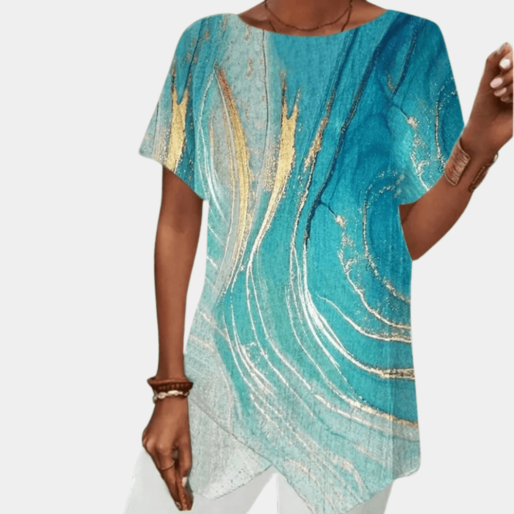 Tunique Motif Géométrique Brillant pour Femmes