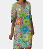 Robe Tunique Imprimé Floral Joyeux pour Femmes