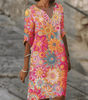 Robe Tunique Imprimé Floral Joyeux pour Femmes
