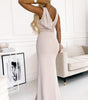 Robe Maxi Plissée avec Décolleté en V