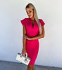 Robe à Col en V Élégante pour Femmes