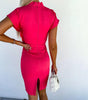 Robe à Col en V Élégante pour Femmes