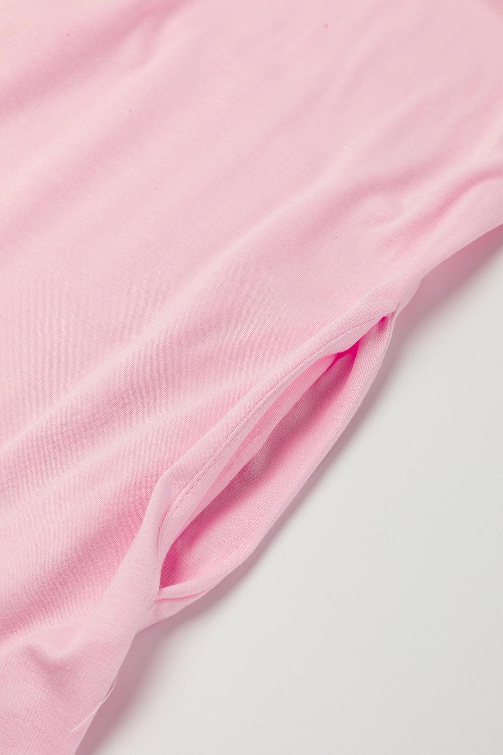 Robe Maxi à Col V avec Fente Latérale et Poche