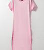 Robe Maxi à Col V avec Fente Latérale et Poche