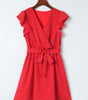Robe à Volants Col en V pour Femmes