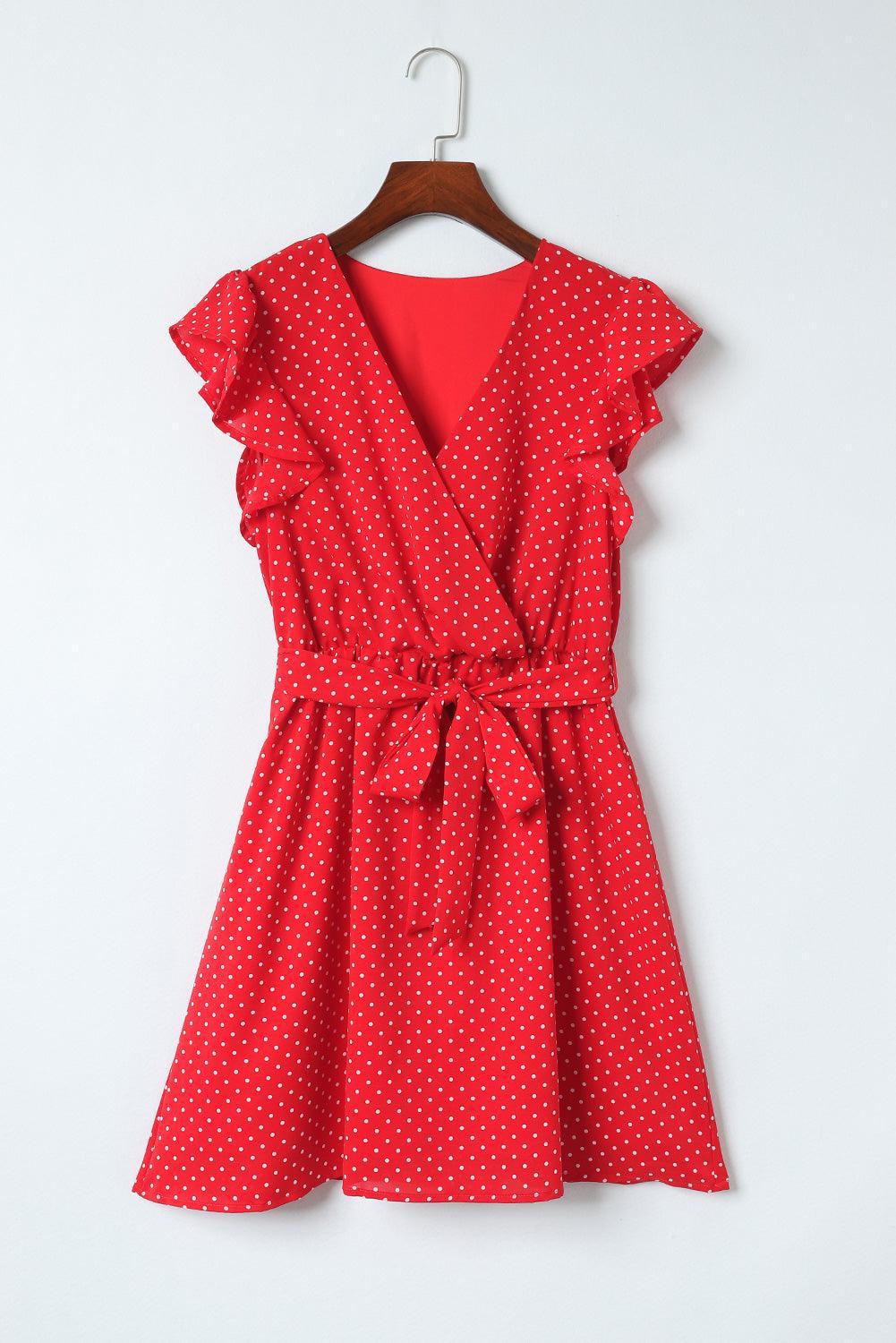 Robe à Volants Col en V pour Femmes