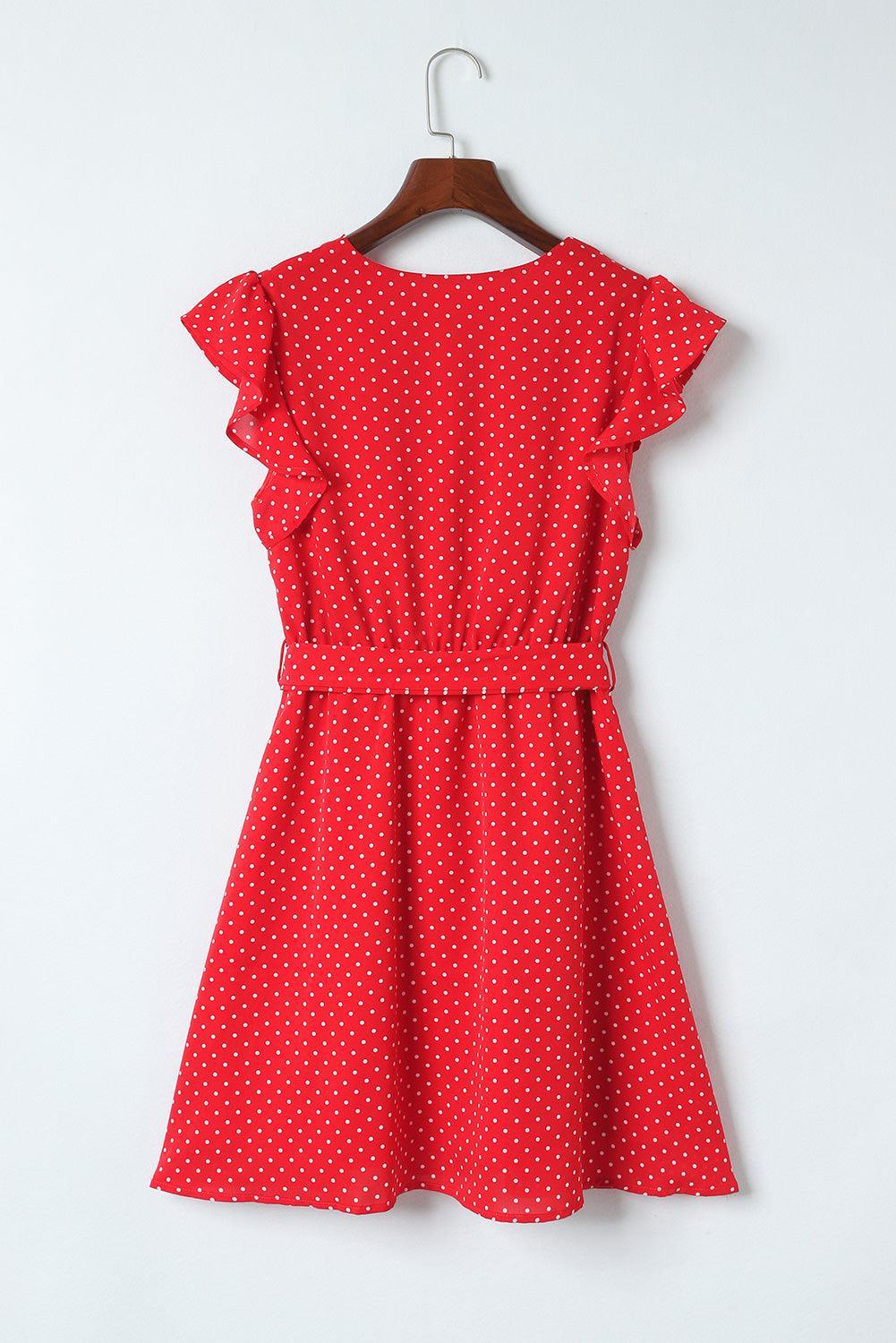 Robe à Volants Col en V pour Femmes