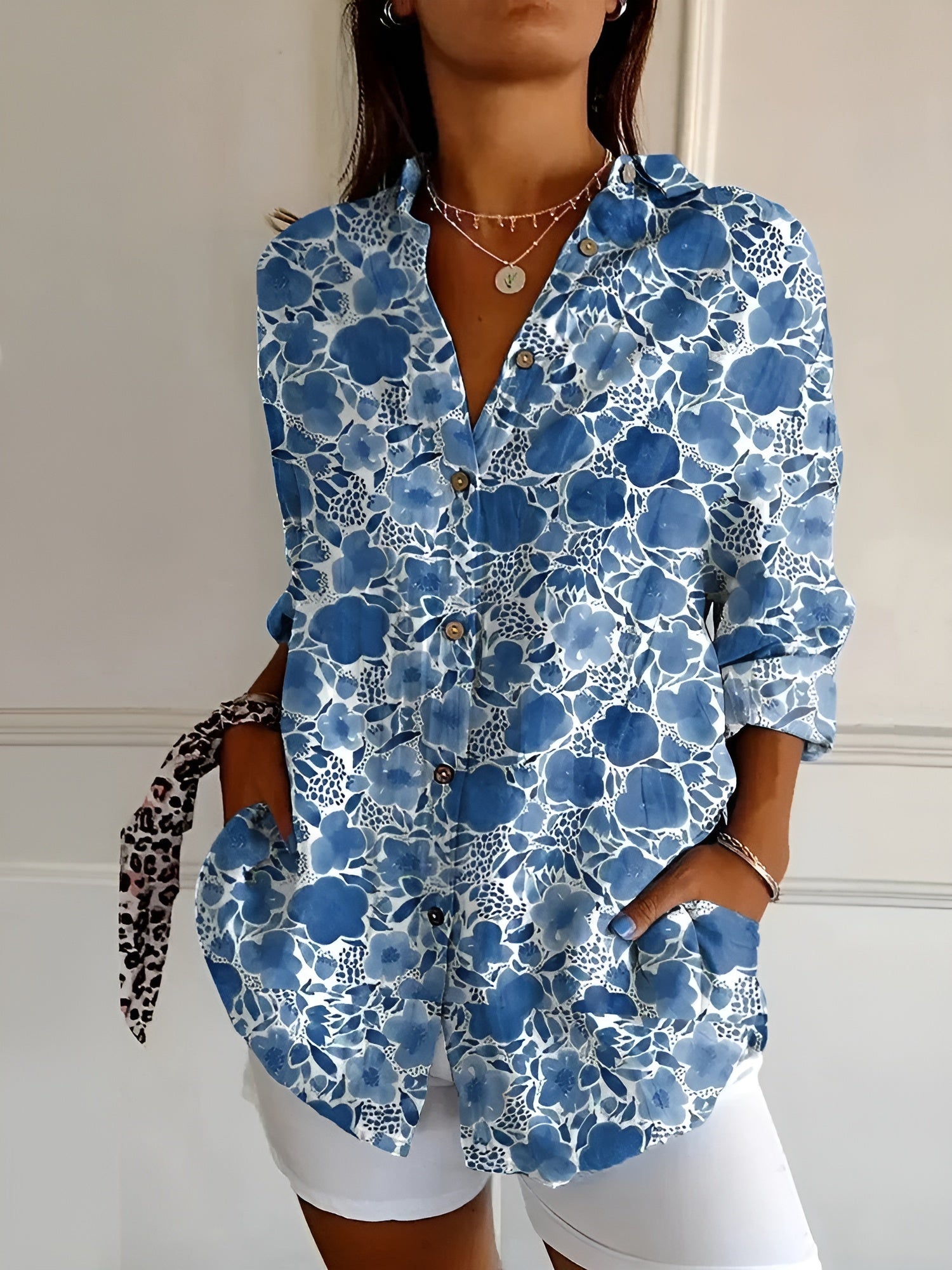 Chemise Longue Imprimée pour Femme | Idéale pour le Quotidien